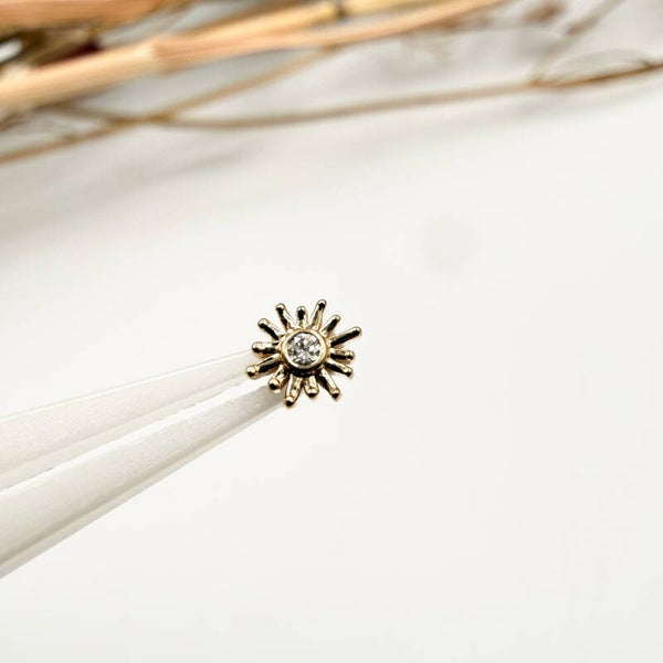 BVLA - 14KT Geel Goud - Sunray - Witte Diamant