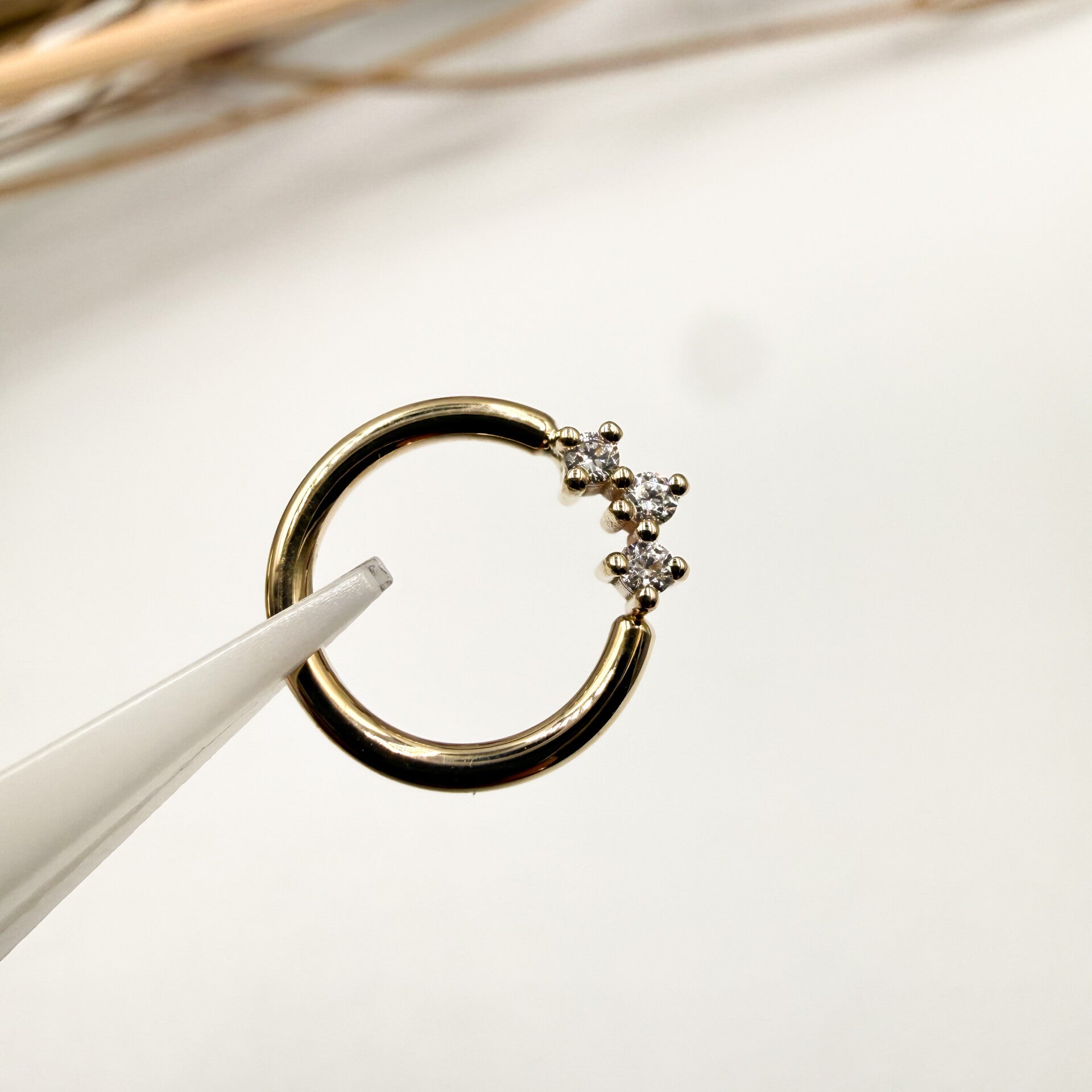 BVLA - 14KT Gold - Muse - Seam Ring - White CZ