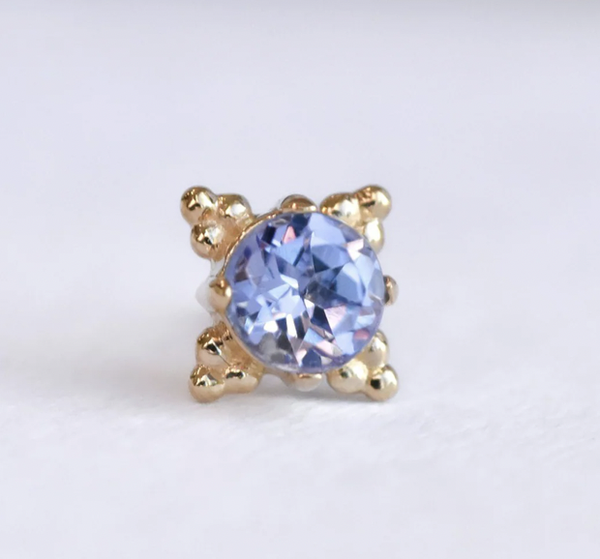 Anatometal - 18KT Gold - Zia End CZ