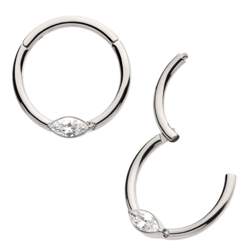 Titanium - Single Marquise Clicker