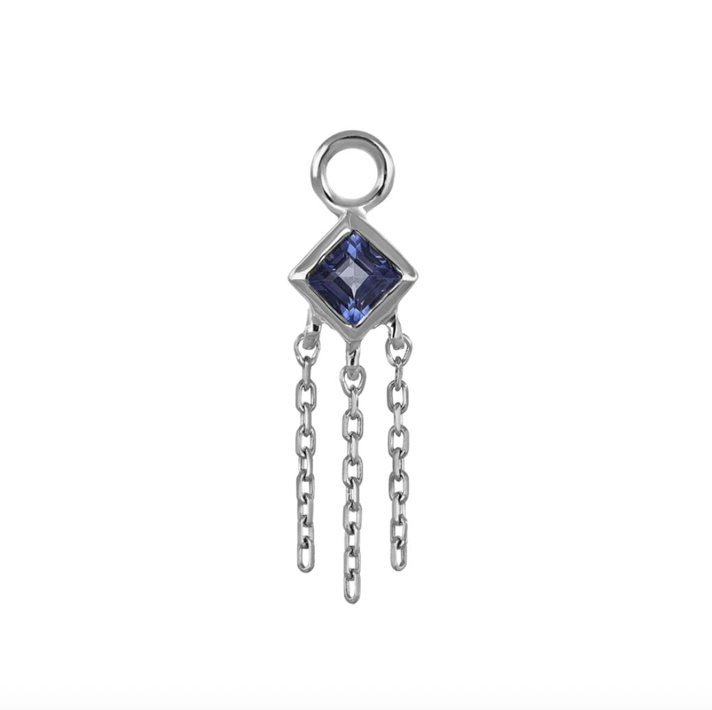 Beatti - 14KT White Gold - Neo Princess cut - Blue Sapphire