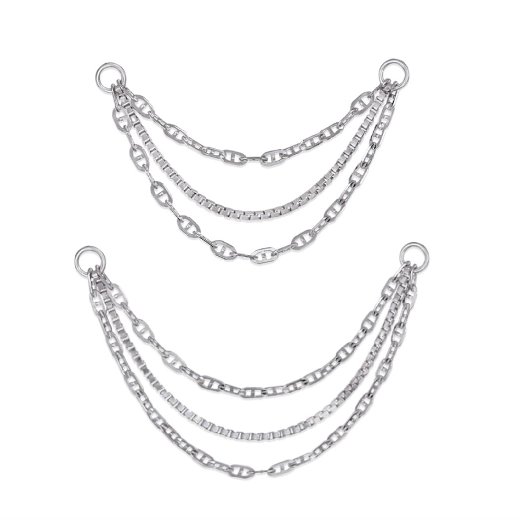 Beatti - 14KT White Gold - Miro - Tripple Charm