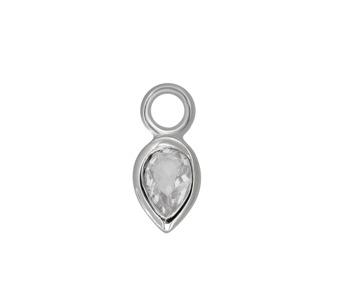 Beatt - 14KT White Gold - Emma - Charm - Topaz
