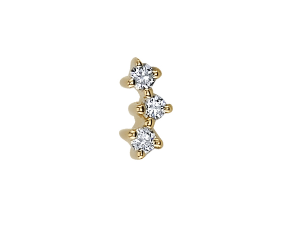BVLA - 14KT Gold - Muse - 1mm White Diamonds