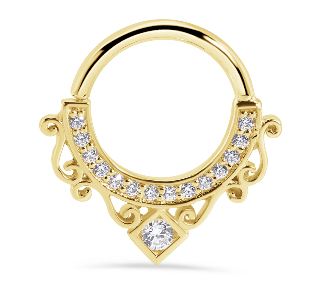 Norvoch - 14KT Geel Goud - Amara - Seam Ring - Witte Diamant