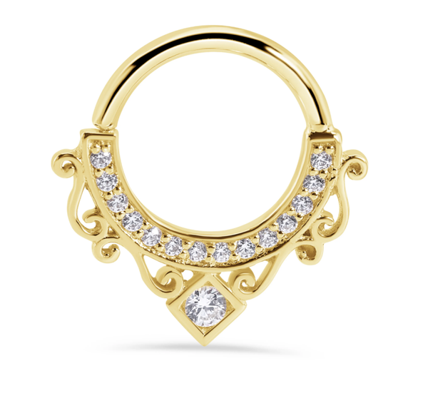 Norvoch - 14KT Geel Goud - Amara - Seam Ring - Witte Diamant