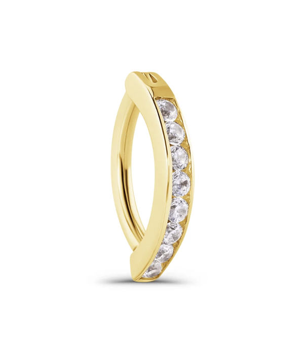 Norvoch - 14KT Geel Goud - Lady Meave - Clicker - CZ