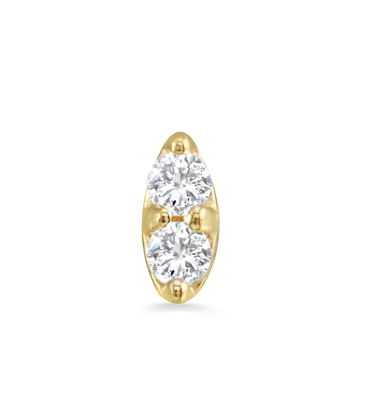 Norvoch - 14KT Geel Goud - Prong-set Marquise - Witte Diamant