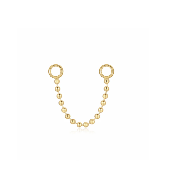 Ember - 14KT Geel Goud - Beaded Chain - 22mm