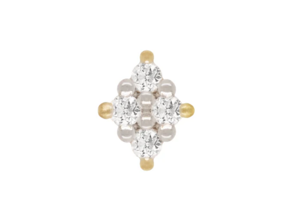 Buddha - 14KT Geel Goud - Belle - Witte Diamant