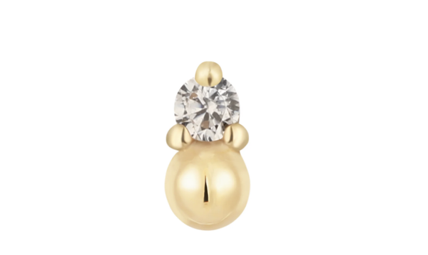 Buddha - 14KT Geel Goud - Babe - CZ