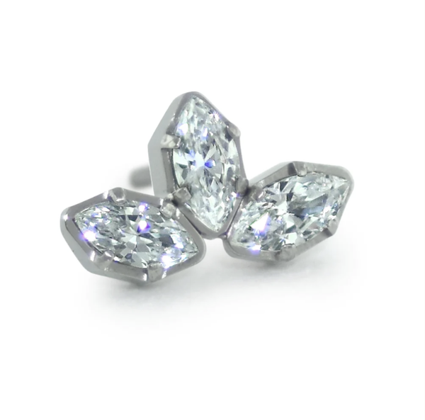 Neometal - Titanium - Marquise cut fan - CZ