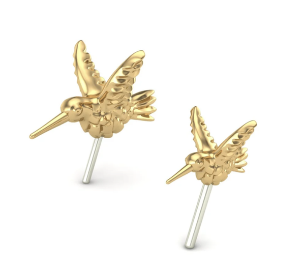 Mushroom - 14Kt Geel goud - 3D Humming Bird