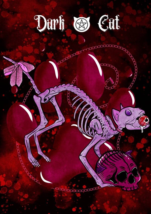 Poster chat squelette