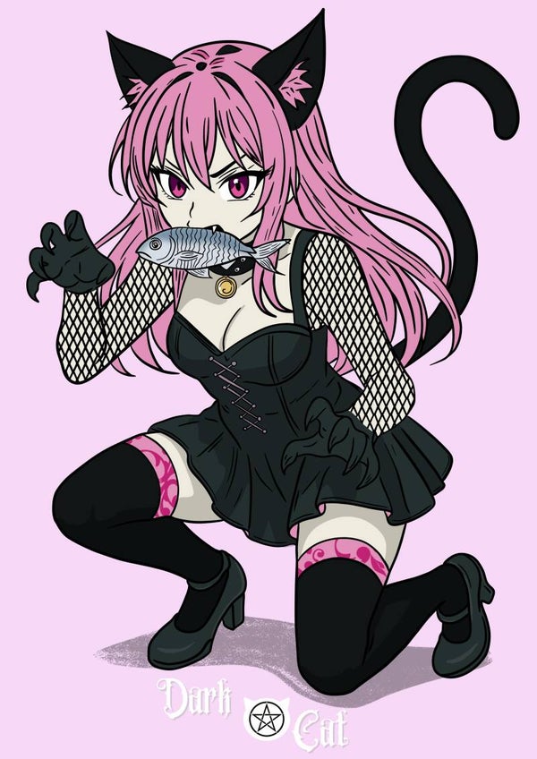 Poster femme chat