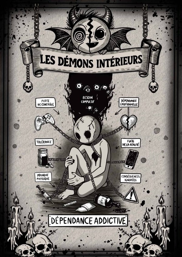 Poster dépendance addictive