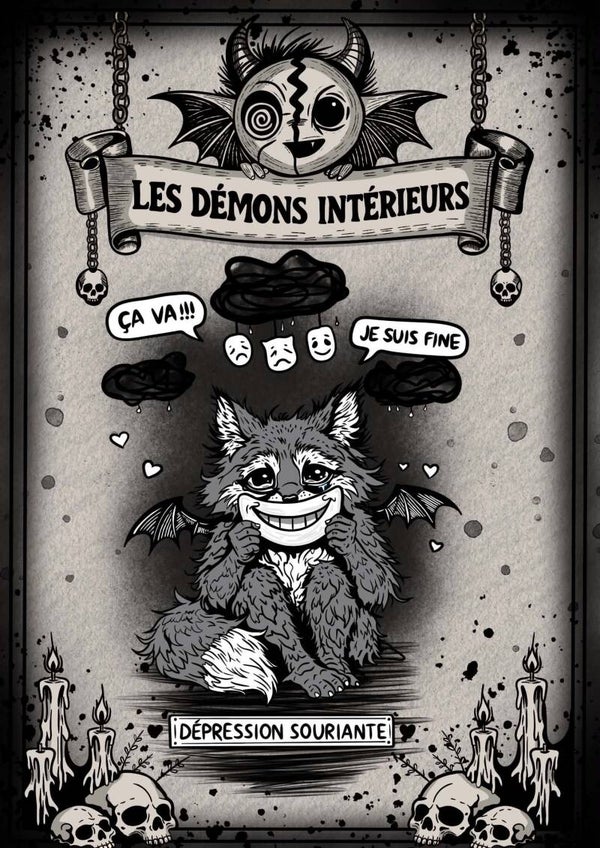 Poster dépression souriante