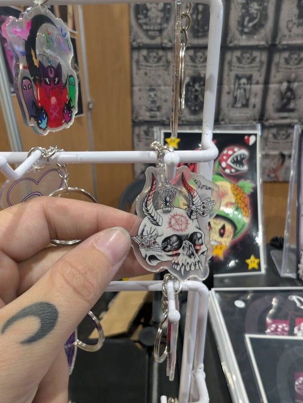 Porte clés crâne demon