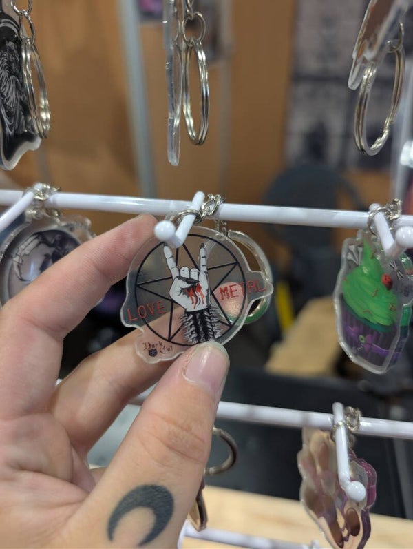 Porte clés love metal