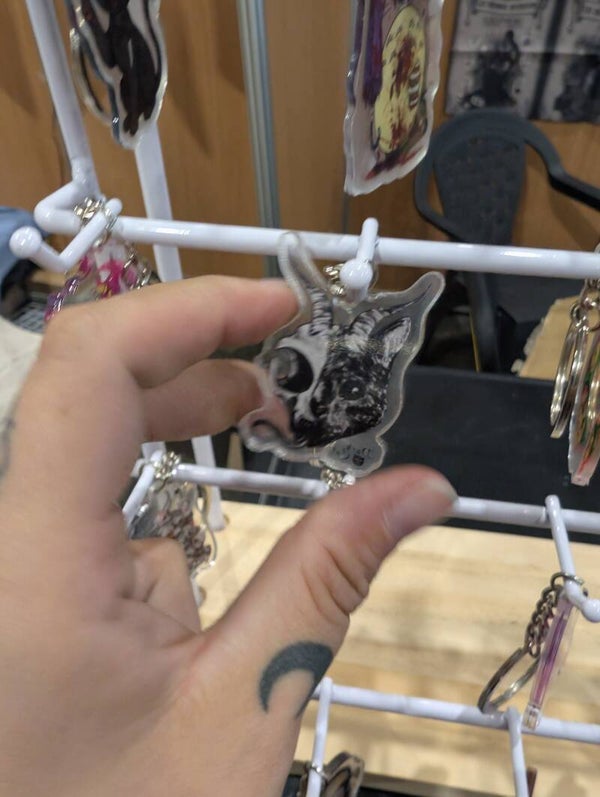 Porte clés crâne de chat