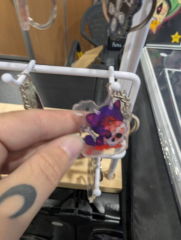 Porte clés chat cannibal