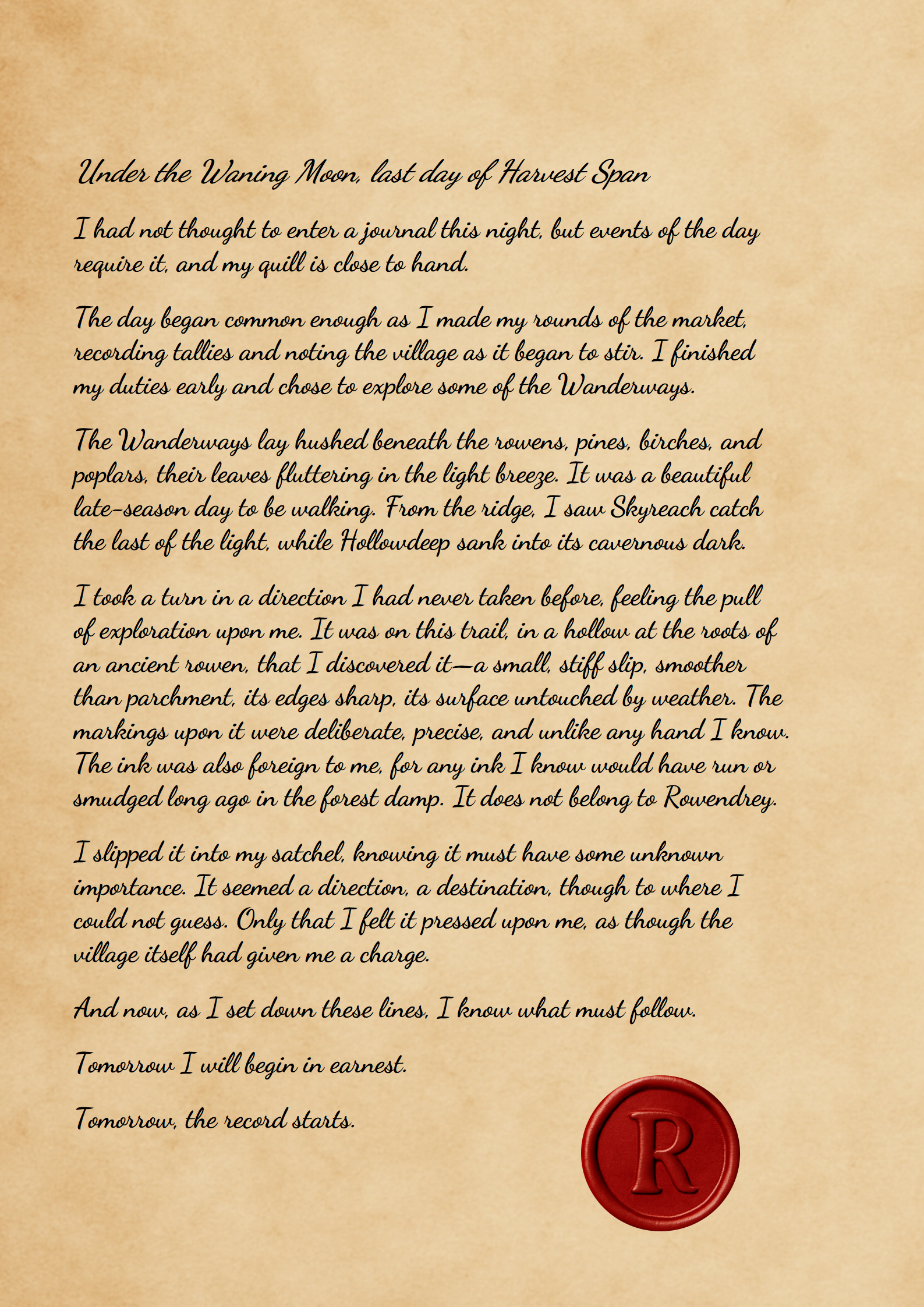 Fantasy Subscription lettr prologue