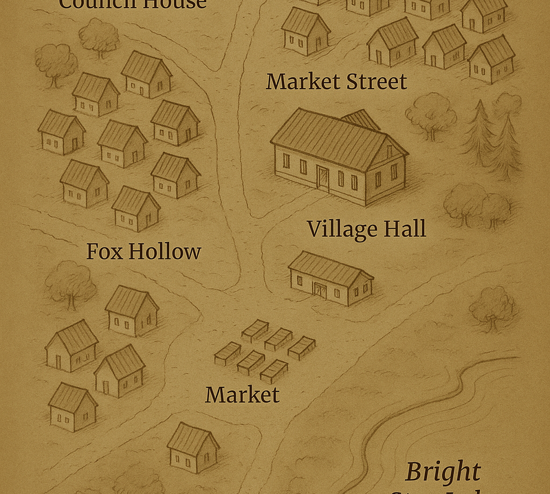 Rowendrey village map fragment
