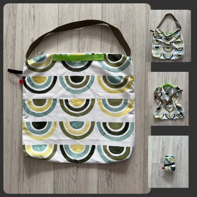 Canvas shopper Jill gele regenboogjes