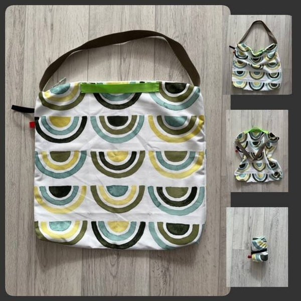 Canvas shopper Jill gele regenboogjes