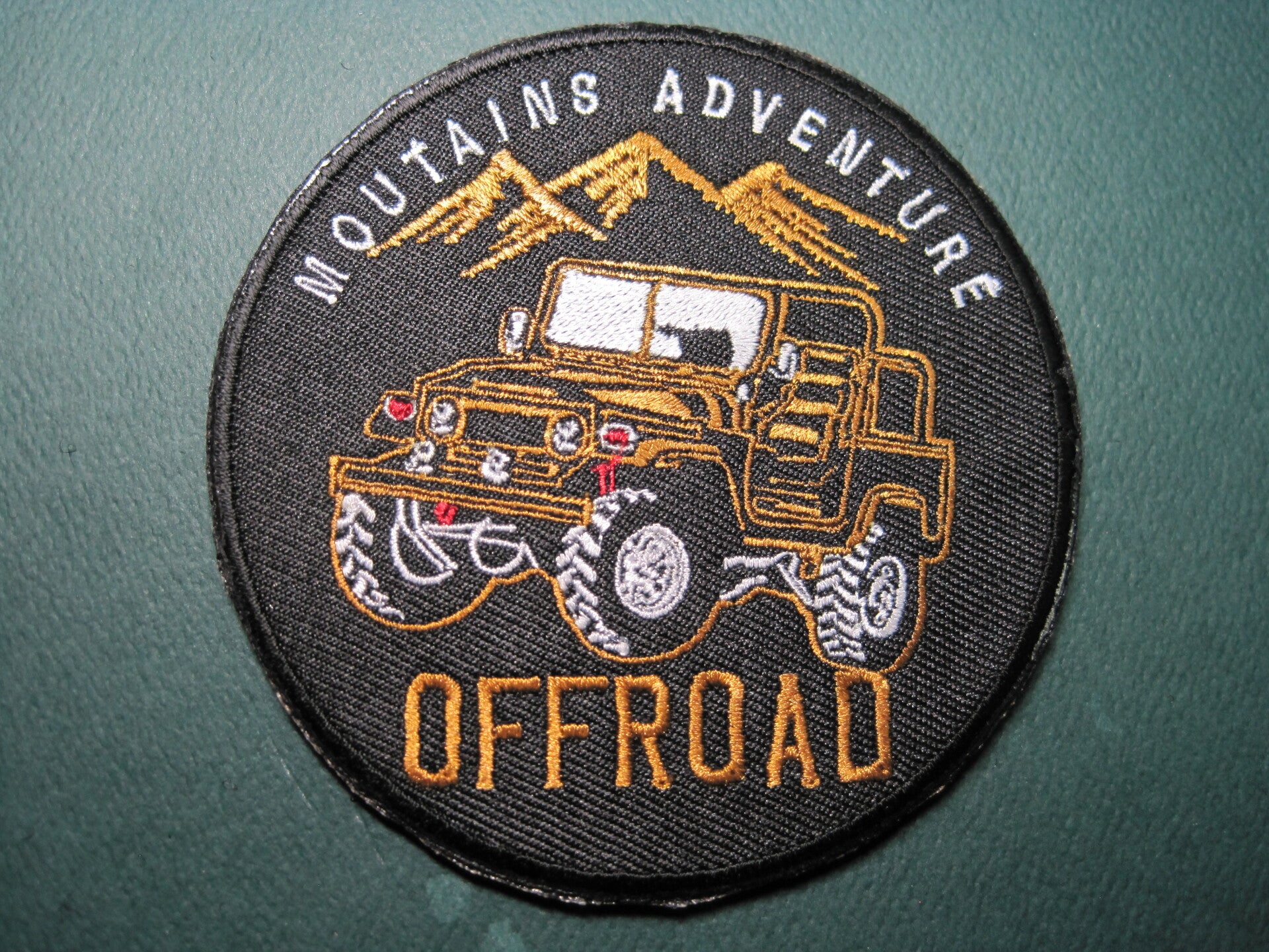 JEEP "MOUNTIANS - ADVENTURE" OFFROAD PATCH VELCRO HOOK BACK