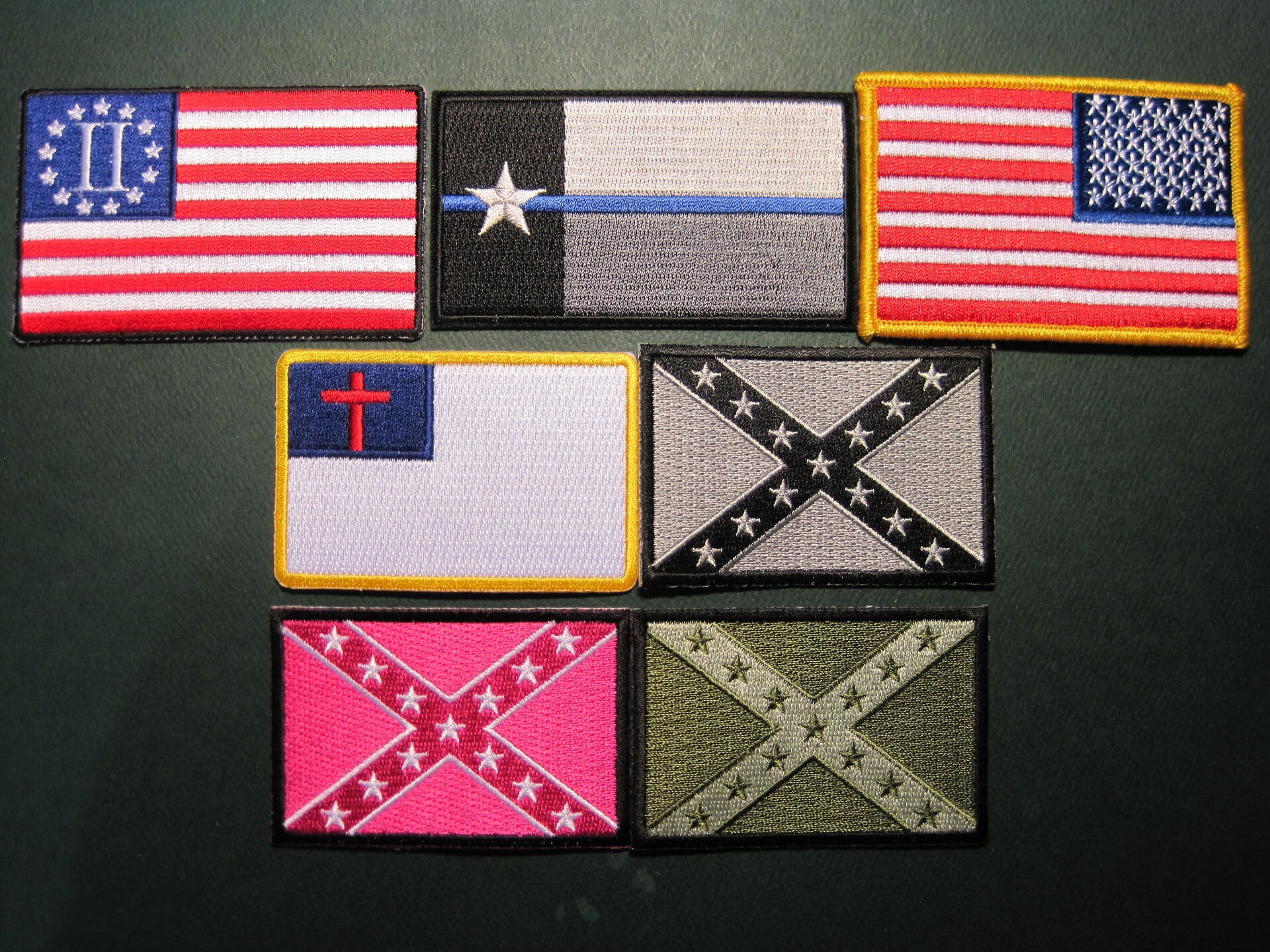 FLAG PATCH ASSORTED, YOUR CHOICE, LOOK! $2.00 EACH! IRON ON