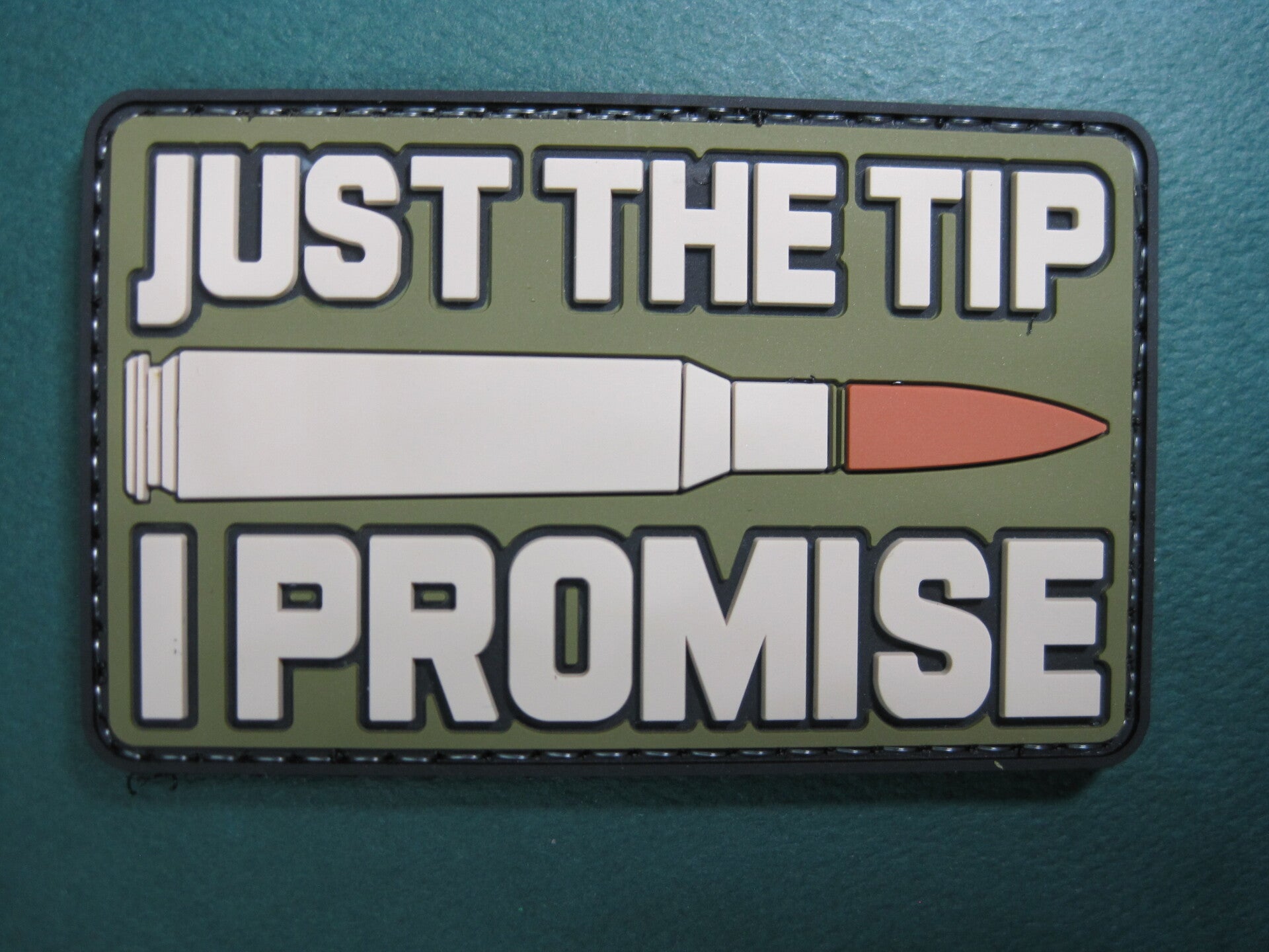 JUST THE TIP...I PROMISE MORALE PATCH PVC HOOK BACK