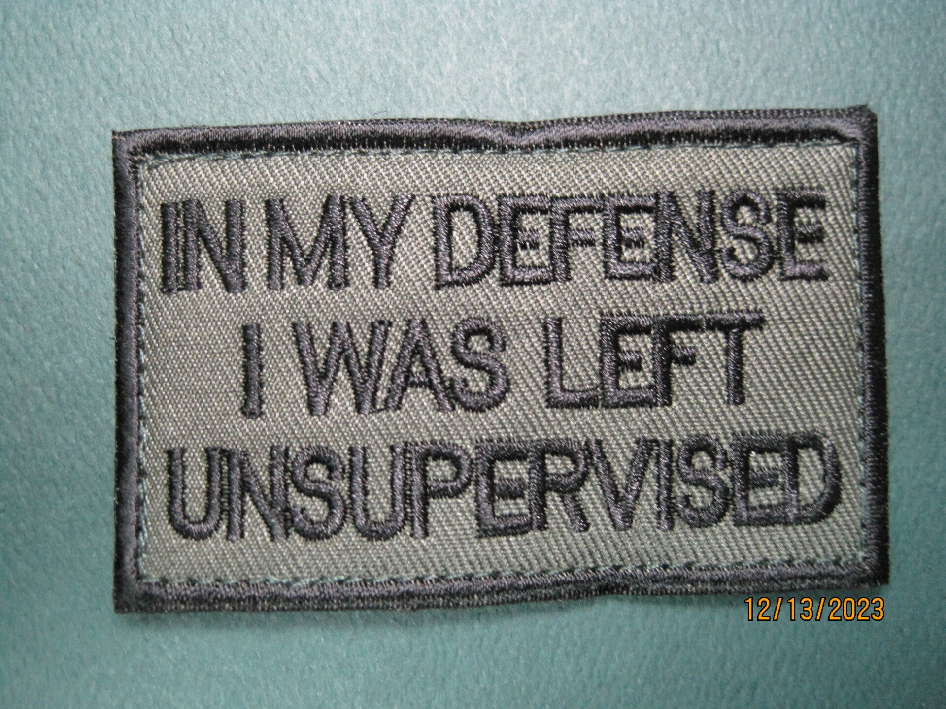 IN MY DEFENSE, I WAS LEFT UNSUPERVISED MORALE PATCH HOOK BACK