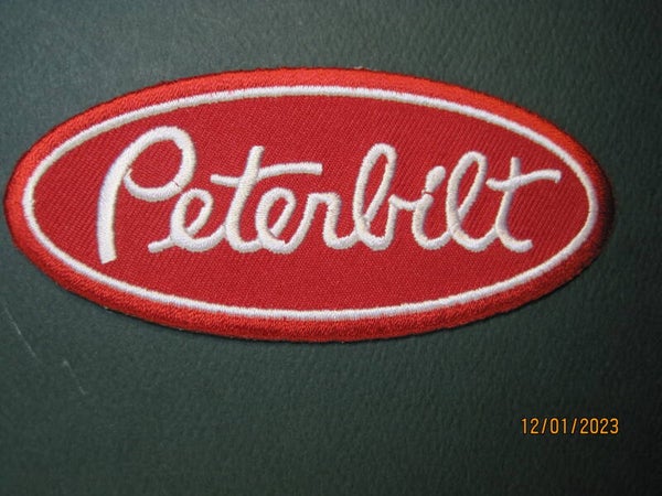 PETERBILT TRUCK CREST PATCH RED HOOK BACK