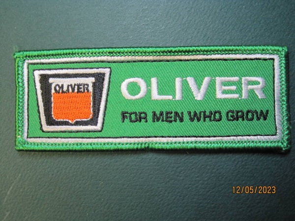 OLIVER TRACTOR PATCH "FOR MEN WHO GROW" IRON ON / SEW ON
