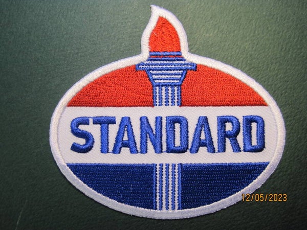 STANDARD GASOLINE PATCH CREST SIZE IRON ON / SEW ON