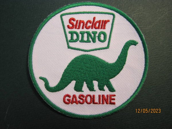 SINCLAIR DINO GASOLINE PATCH "DINO" CIRCLE SIZE IRON ON / SEW ON