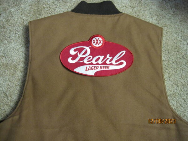 PEARL BEER BACK PATCH LARGE SIZE IRON ON / SEW ON