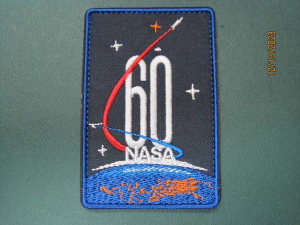 NASA 60th. ANNIVERSARY MORALE PATCH HOOK BACK