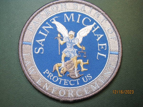 ST. MICHAEL "PATRON SAINT OF LAW ENFORCEMENT PATCH HOOK BACK