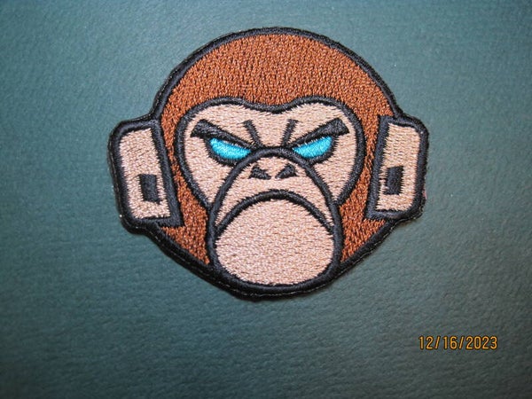TACTICAL TRUNK MONKEY (FACE) MORALE PATCH HOOK BACK