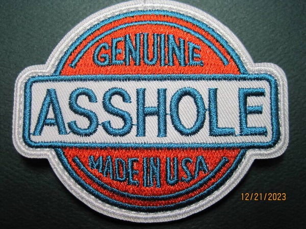 GENUINE ASSHOLE MADE IN U.S.A. MORALE PATCH HOOK BACK