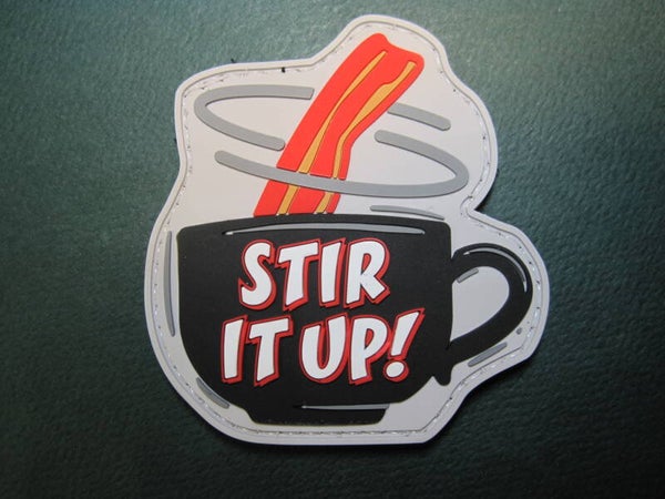 STIR IT UP MORALE PATCH PVC RUBBER FINISH HOOK BACK