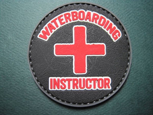 WATERBOARDING INSTRUCTOR MORALE PATCH PVC HOOK BACK