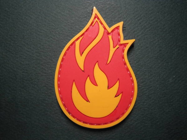 FIREFIGHTER "FIREBALL" MORALE PATCH PVC HOOK BACK