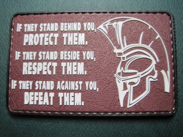 "IF THEY STAND BEHIND YOU" MORALE PATCH PVC HOOK BACK