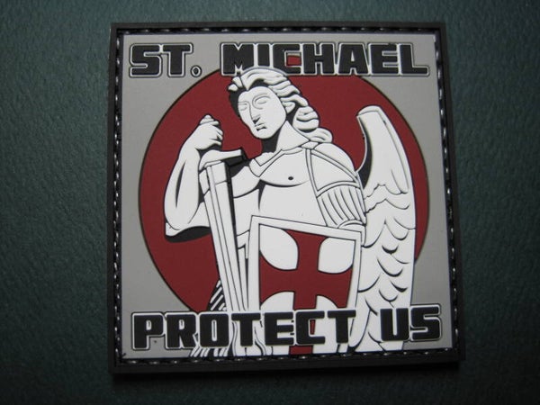 ST. MICHAEL "PATRON SAINT OF LAW ENFORCEMENT" PATCH PVC HOOK BACK