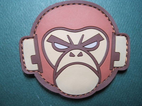 TACTICAL TRUNK MONKEY (FACE) MORALE PATCH PVC HOOK BACK