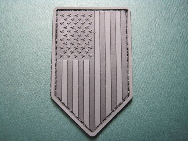 U.S. FLAG PATCH HANGING DISPLAY COLOR CHOICE PVC HOOK BACK