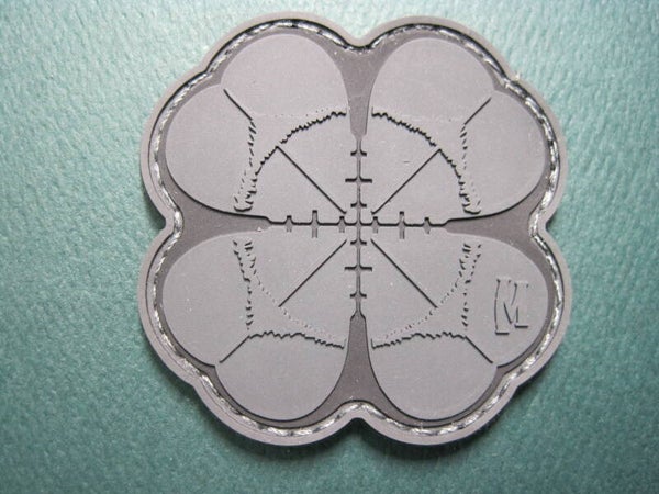 "LUCKY SHOT" MERIT BADGE MORALE PATCH PVC HOOK BACK